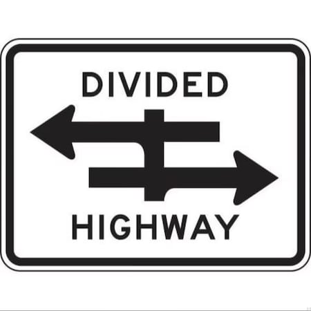 Accuform LANE GUIDANCE SIGN DIVIDED HIGHWAY FRR452DP FRR452DP